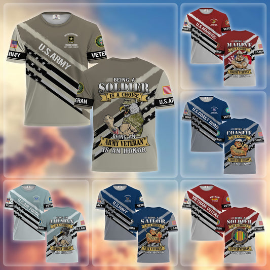 Premium Being A Soldier Is An Honor US Veterans T-Shirt