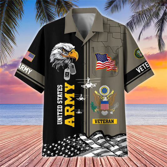 Premium US Veterans Hawaiian Shirt With Pocket , Gifts For US Veterans, Gifts On Independence Day, Veterans Day.