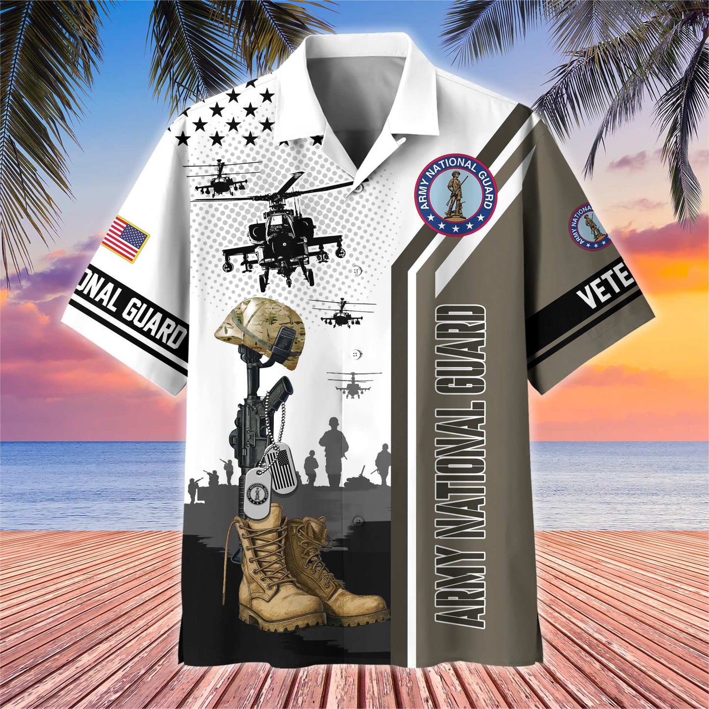 Premium US Veterans Hawaiian Shirt , Gifts For US Veterans, Gifts On Veterans Day.