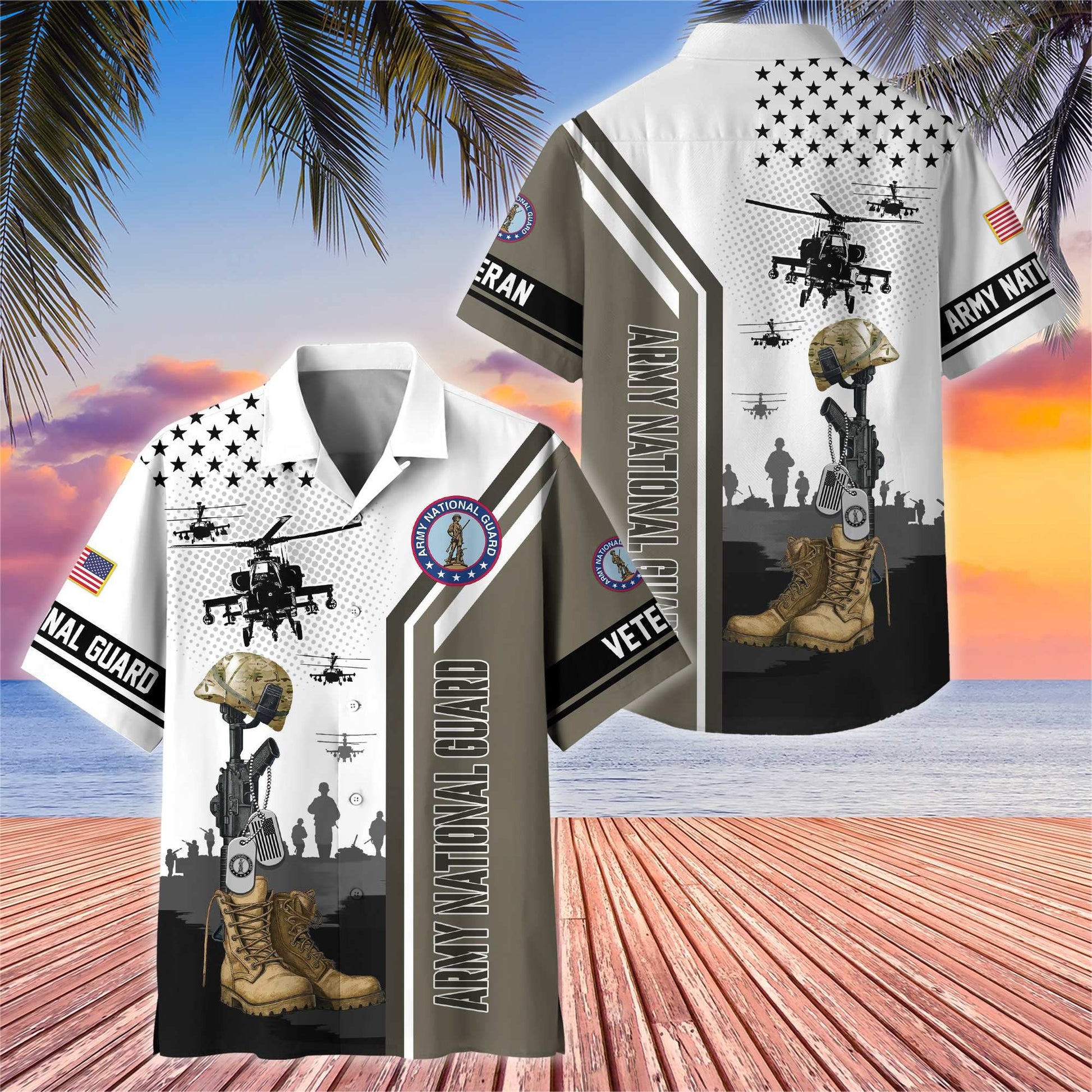 Premium US Veterans Hawaiian Shirt , Gifts For US Veterans, Gifts On Veterans Day.