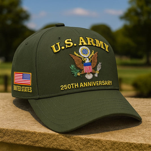 Premium Embroidered US Veterans Hats , 250th Anniversary, Gifts for US Veterans, Gifts on Veterans Day