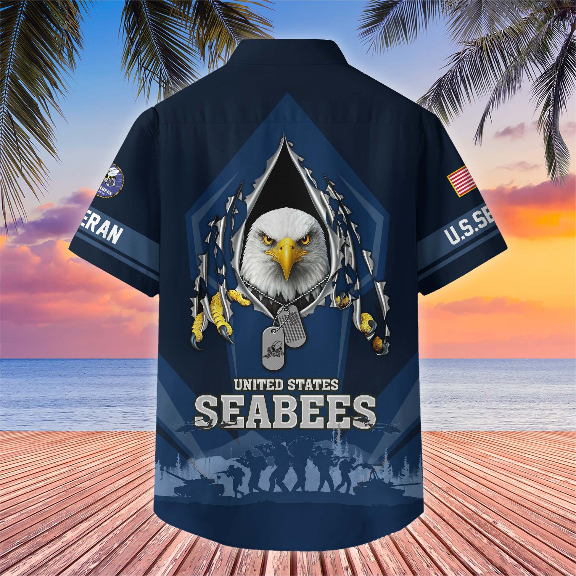 Premium US Veterans Hawaiian Shirt , Gifts For US Veterans, Gifts On Veterans Day.